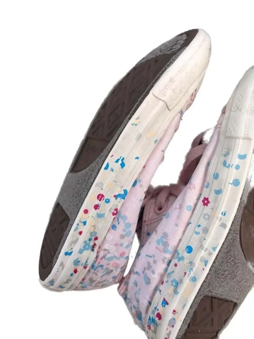 Converse‎ Chuck Taylor All Star Kids Pink Floral Polka Dot Sneakers Size 9